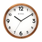 Classic Brown Colour Wooden Wall Clock with White Dial and Silent Sweep - 30 cm x 30 cm (Medium) W0064WA01