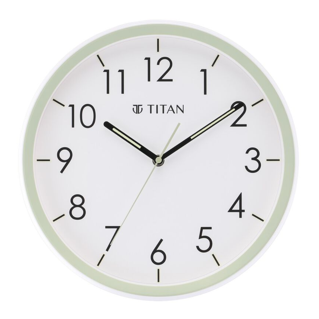 Titan 32.5 cm White-Lume Wall Clock: Stylish Nighttime Illumination W0055PA01