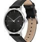 Tommy Hilfiger Mens Black Leather Analogue Watch - TH1791651