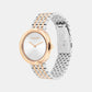 CALVIN KLEIN Twisted Bezel Women Quartz White Dial Analog Stainless Steel Watch 25100070