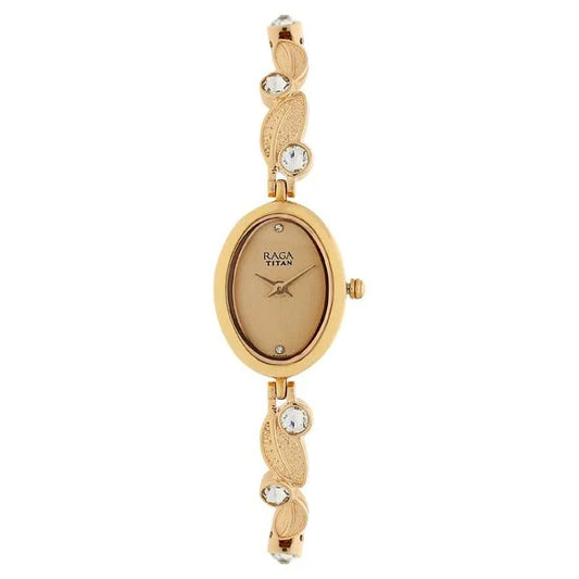 Titan Raga Foliage Rose Gold Dial Women Watch With Metal Strap ns2511wm05 / 2511wm05