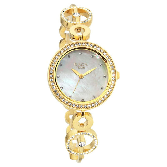 Titan Raga Mother of Pearl Dial Women Watch With Metal Strap NR2539YM02 / NS2539YM02