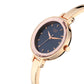 Titan Quartz Analog Blue Dial Metal Strap Watch for Women NR2575WM02