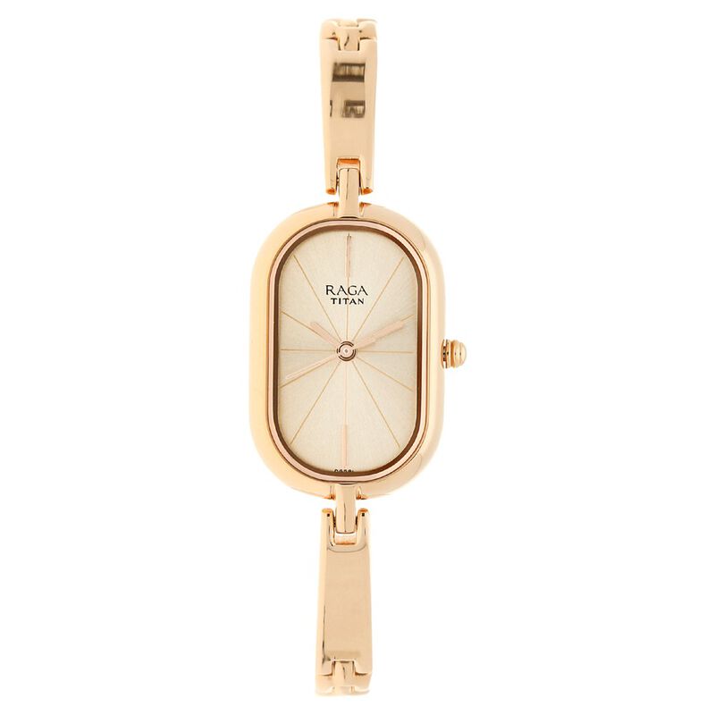 Titan Raga Viva Rose Gold Dial Women Watch With Metal Strap Women's Watch NR2577WM01