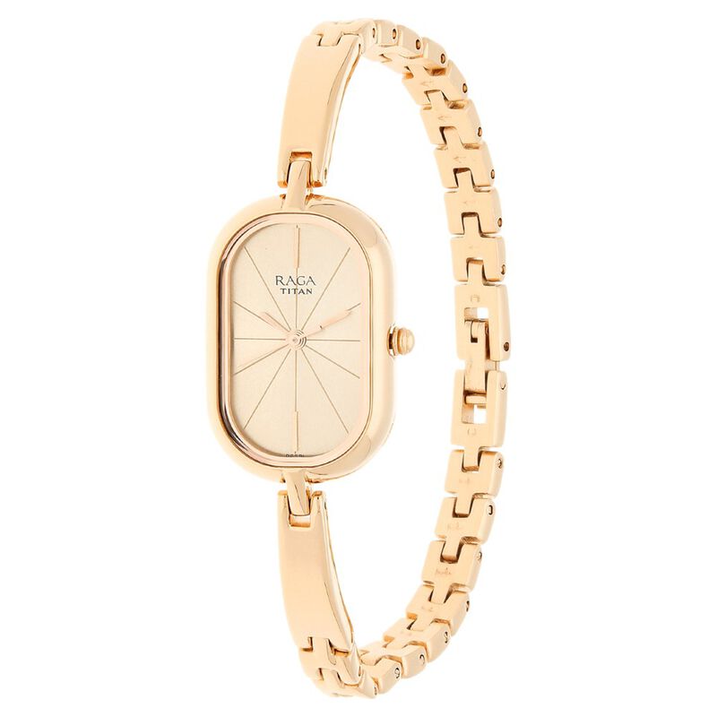 Titan Raga Viva Rose Gold Dial Women Watch With Metal Strap Women's Watch NR2577WM01