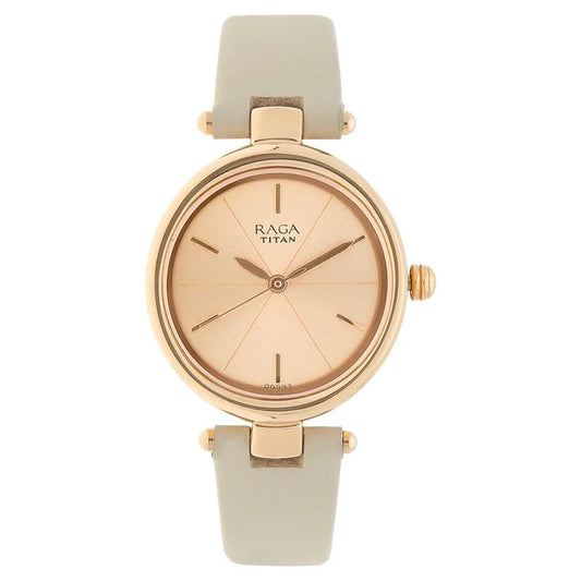 Titan Raga Viva Rose Gold Dial Women Watch With Leather Strap NS2579WL01 / 2579WL01