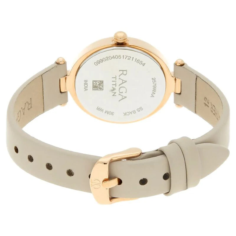 Titan Raga Viva Rose Gold Dial Women Watch With Leather Strap NS2579WL01 / 2579WL01