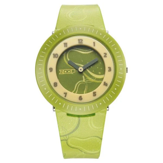 Zoop By Titan Fruit Story Quartz Analog Green Dial Plastic Strap Watch For Kids 26007pp08w