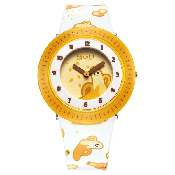 Zoop By Titan Fruit Story Quartz Analog Yellow Dial Plastic Strap Watch For Kids 26007pp11w