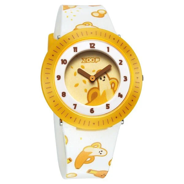 Zoop By Titan Fruit Story Quartz Analog Yellow Dial Plastic Strap Watch For Kids 26007pp11w