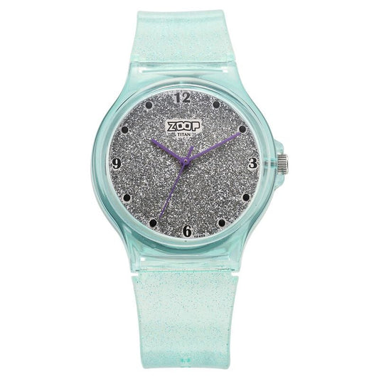 Zoop by Titan Glitter Quartz Analog Grey Dial Polyurethane Strap Watch for Kids 26030PP02W