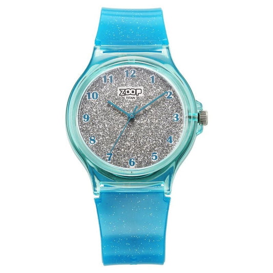 Zoop by Titan Glitter Quartz Analog Grey Dial Polyurethane Strap Watch for Kids 26030PP05W