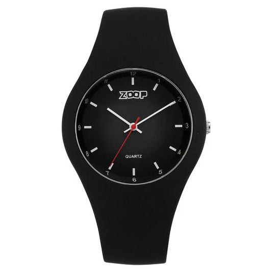 Zoop By Titan Pop Integrated Quartz Analog Black Dial Silicone Strap Watch for Kids 26031pp01w