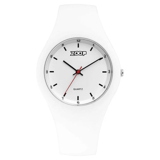 Zoop By Titan Pop Integrated Quartz Analog White Dial Silicone Strap Watch for Kids 26031PP02W