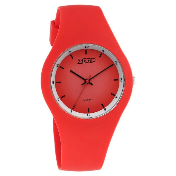 Zoop By Titan Pop Integrated Quartz Analog Red Dial Silicone Strap Watch for Kids 26031pp04w