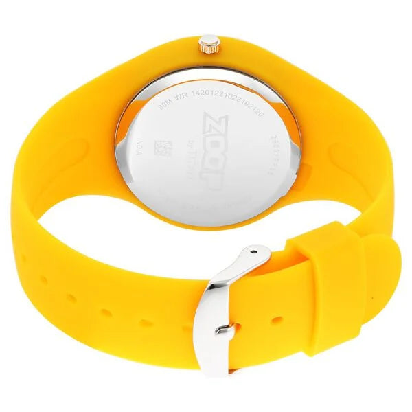 Zoop By Titan Pop Integrated Quartz Analog Yellow Dial Silicone Strap Watch for Kids 26031pp05w