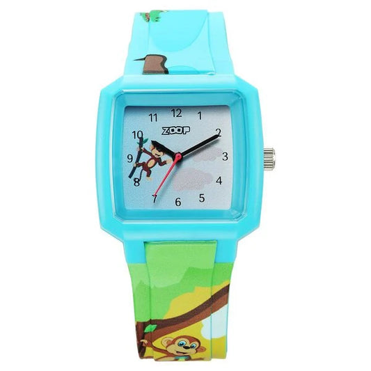 Zoop By Titan Forest Story Quartz Analog Blue Dial Silicone Strap Watch For Kids 26039pp01w