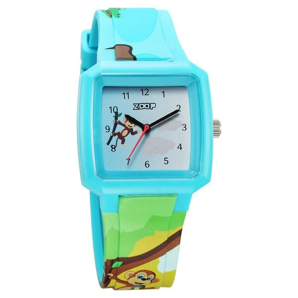 Zoop By Titan Forest Story Quartz Analog Blue Dial Silicone Strap Watch For Kids 26039pp01w