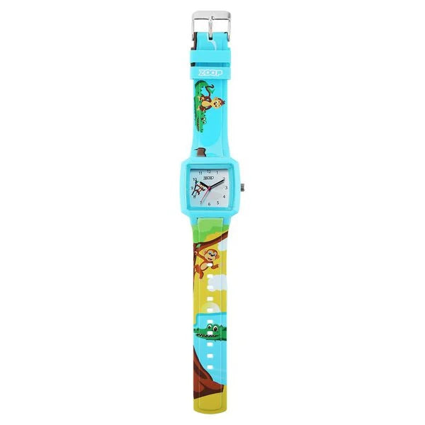 Zoop By Titan Forest Story Quartz Analog Blue Dial Silicone Strap Watch For Kids 26039pp01w