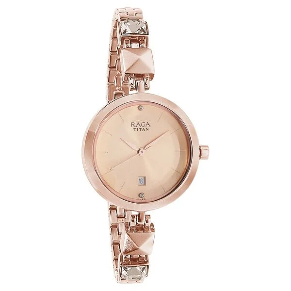 Titan Raga Viva Rose Gold Dial Analog Metal Strap watch for Women ns2606wm01 / 2606wm01