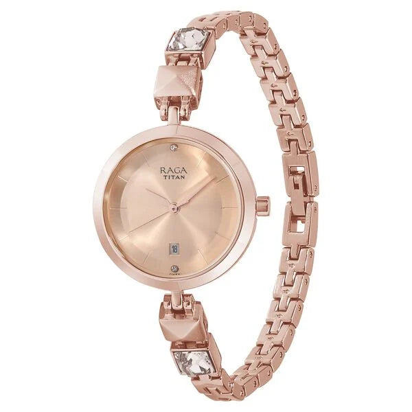 Titan Raga Viva Rose Gold Dial Analog Metal Strap watch for Women ns2606wm01 / 2606wm01