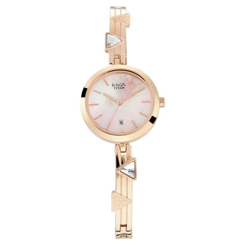 Titan Raga Viva Mother of Pearl Dial Women Watch With Metal Strap NS2606WM04 / 2606WM04