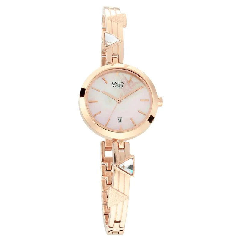 Titan Raga Viva Mother of Pearl Dial Women Watch With Metal Strap NS2606WM04 / 2606WM04