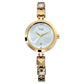 Titan Raga Viva Silver Dial Analog with Date Golden Metal Strap watch for Women NR2606YM01 / NS2606YM01