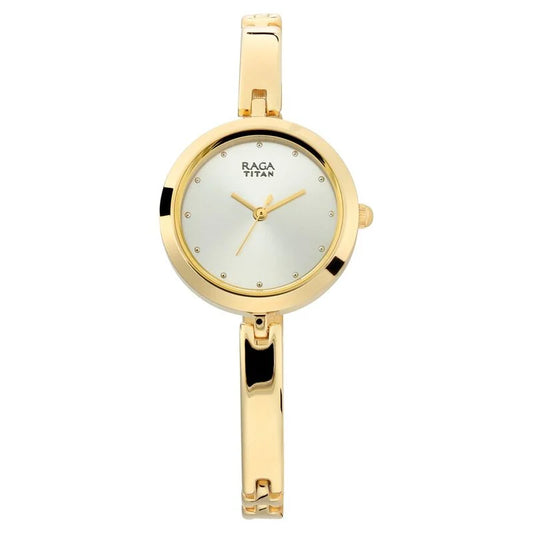 Titan Raga Viva Silver Dial Women Watch With Metal Strap  NR2606YM04 / 2606YM04