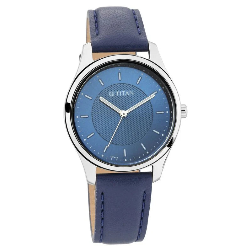 Titan Workwear Blue Dial Women Watch With Leather Strap NS2639SL02 / 2639SL02