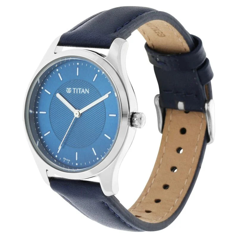 Titan Workwear Blue Dial Women Watch With Leather Strap NS2639SL02 / 2639SL02