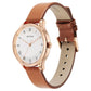 Titan Workwear White Dial Leather Strap Watch for Women 2649WL04