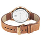 Titan Workwear White Dial Leather Strap Watch for Women 2649WL04