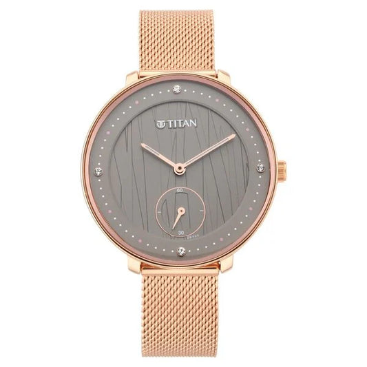 Titan Workwear Black Dial Women Watch With Stainless Steel Strap ns2651wm01 / 2651wm01