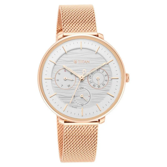 Titan Womens's Svelte Silver: Multi-Function Watch Metal Strap NS2651WM02 / 2651WM02