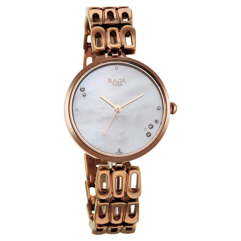 Titan Raga Chic Mother Of Pearl Dial Analog Metal Strap Watch for Women NS2659QM01 / 2659QM01