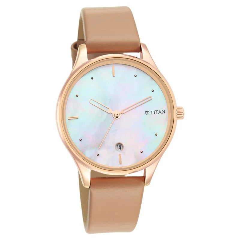 Titan Pastel Dreams Mother Of Pearl Dial Analog Leather Strap watch for Women NS2670WL03 / 2670WL03