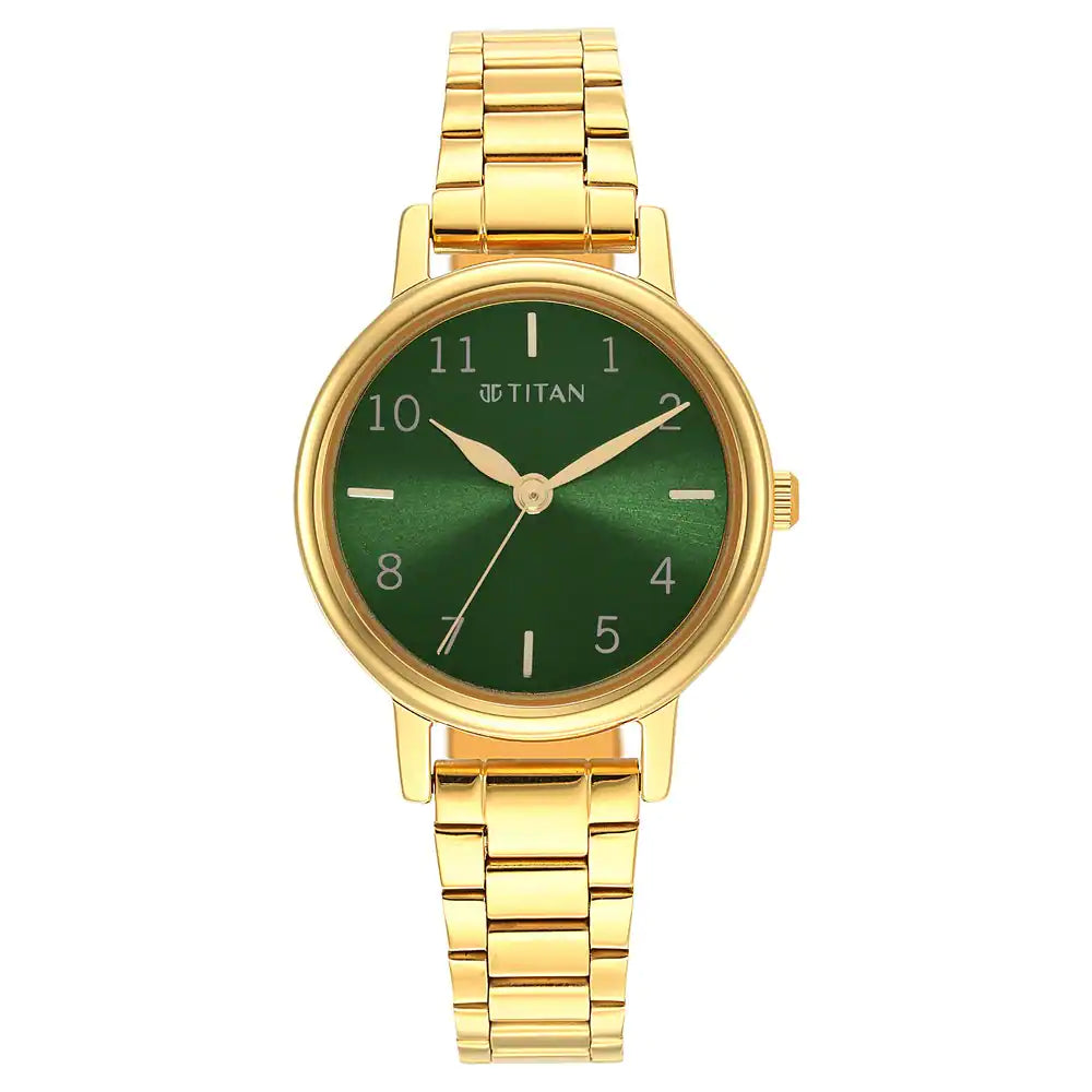 Ladies Karishma Green Dial Metal Strap Watch 2678YM01 / NS2678YM01