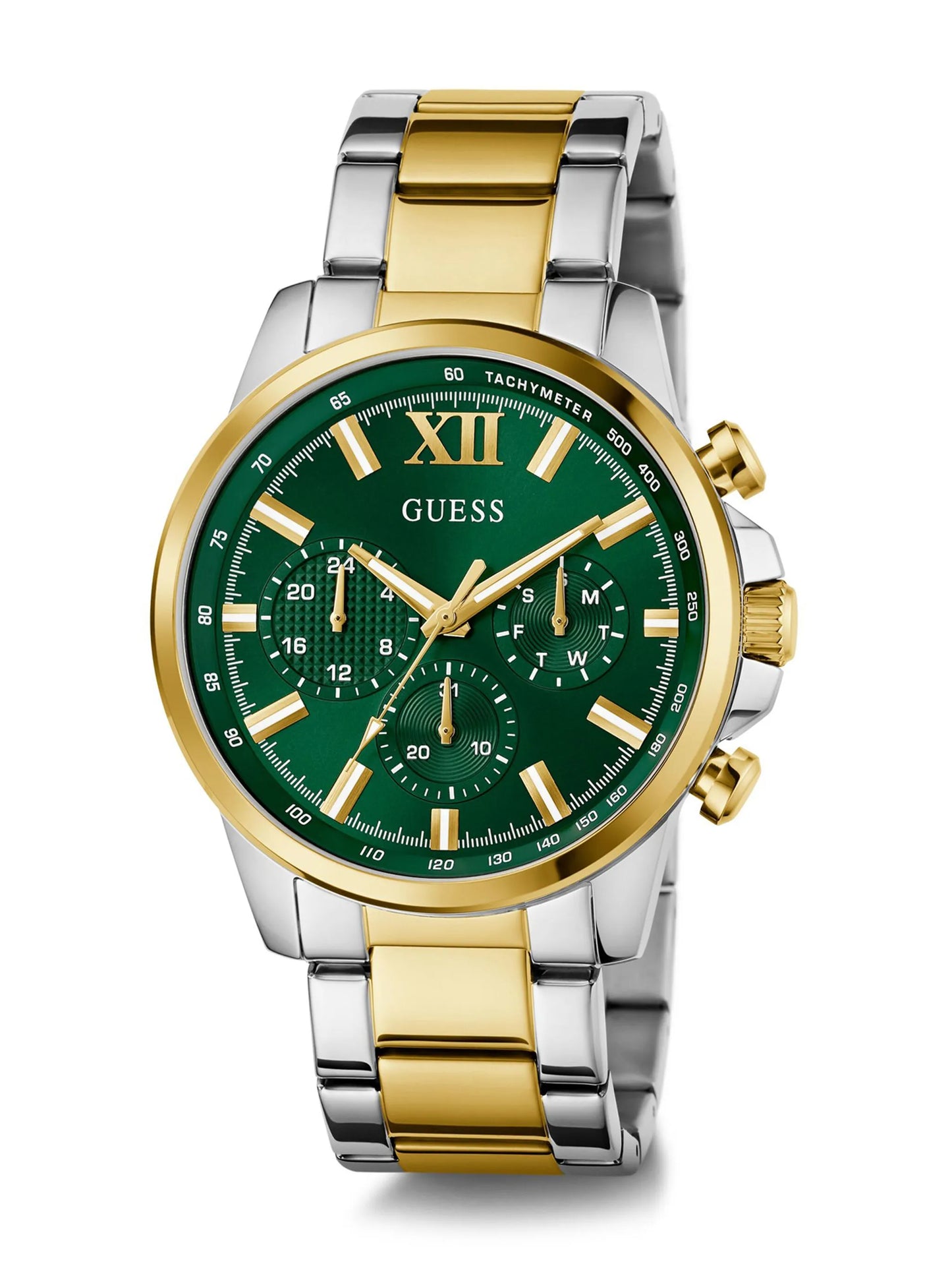 GUESS Mens Two Tone Multi-function Watch GW0900G5