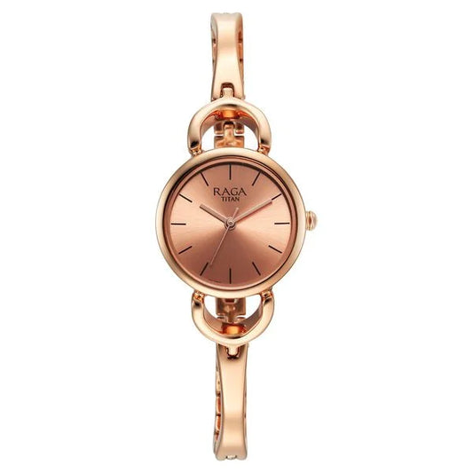 Titan Raga Rose Gold Dial Watch for Women 2724WM01