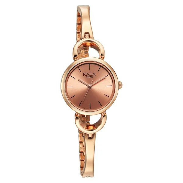 Titan Raga Rose Gold Dial Watch for Women 2724WM01