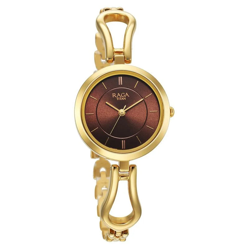 Titan Raga Champagne Dial Watch for Women 2727YM01