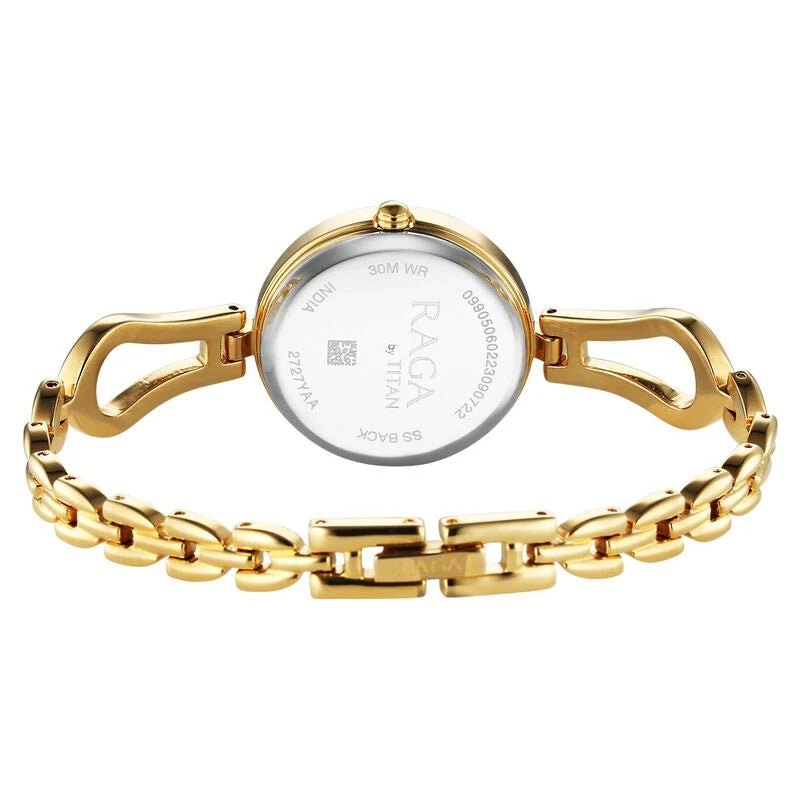 Titan Raga Champagne Dial Watch for Women 2727YM01