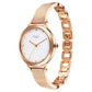 Titan Raga Memoirs Quartz Analog White Dial With Rose Gold Color Metal Strap Watch For Women 2754wm01