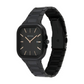 Titan Classique Slim Square Quartz Analog with Date Black Dial Stainless Steel Strap Watch for Men 90176NM01