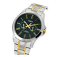 Timex Men Analaog Green Round Brass Dial Watch- TW000X130