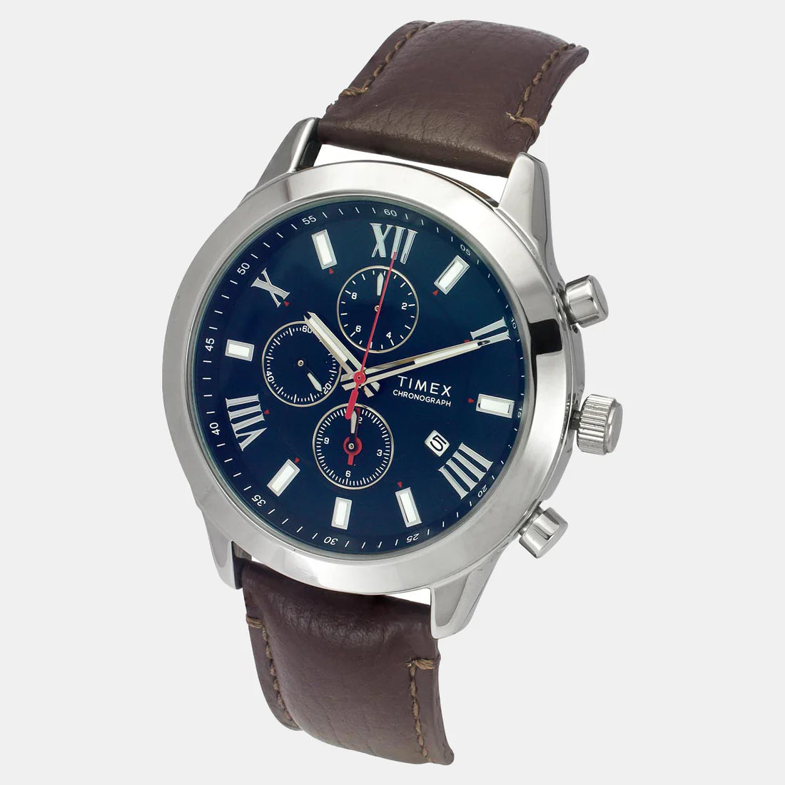 Men's Blue Round Chronograph Leather Watch TWEG18511