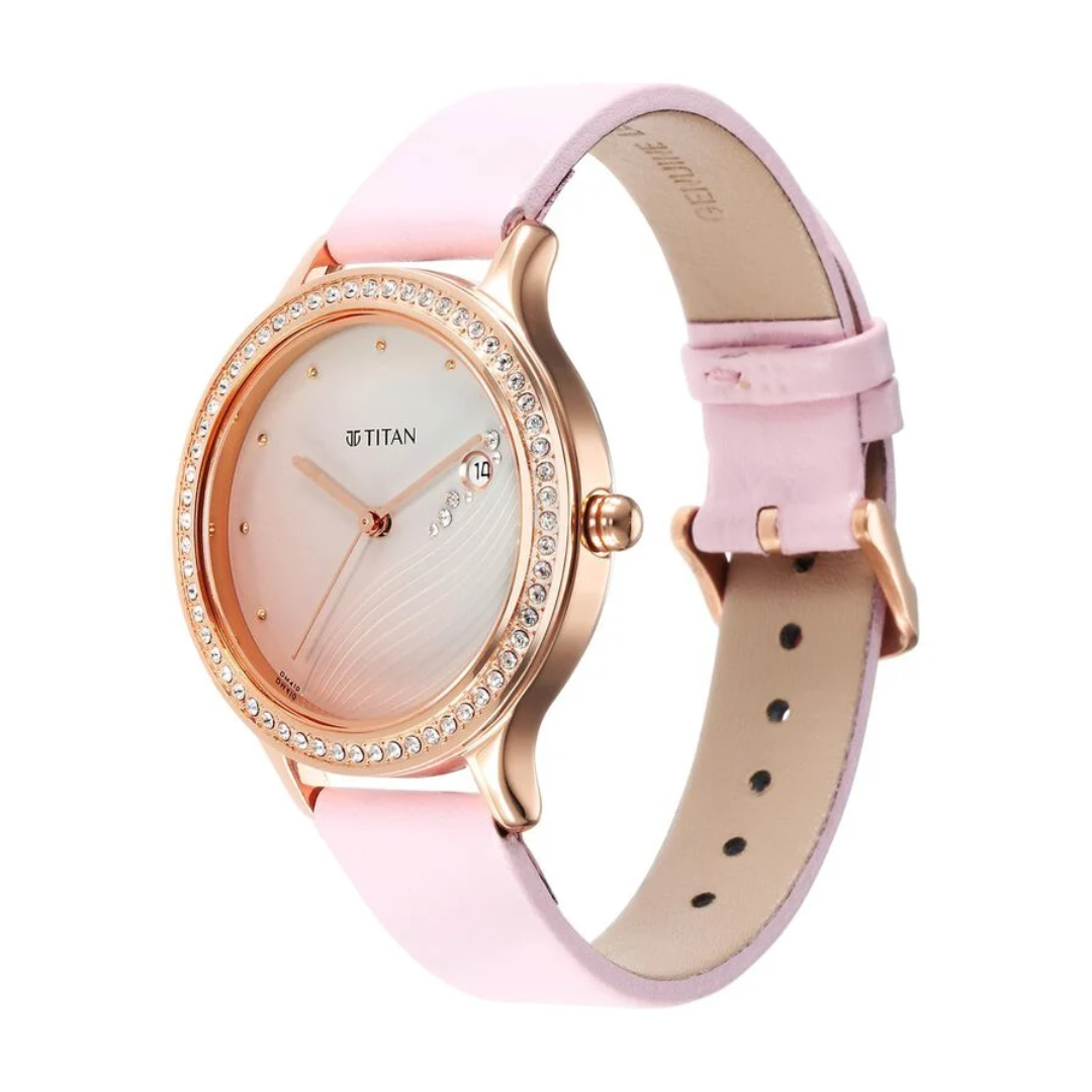 Titan Purple Glam It Up Pink Dial Analog with Date Strap Watch for Women 2634WL02 / NS2634WL02