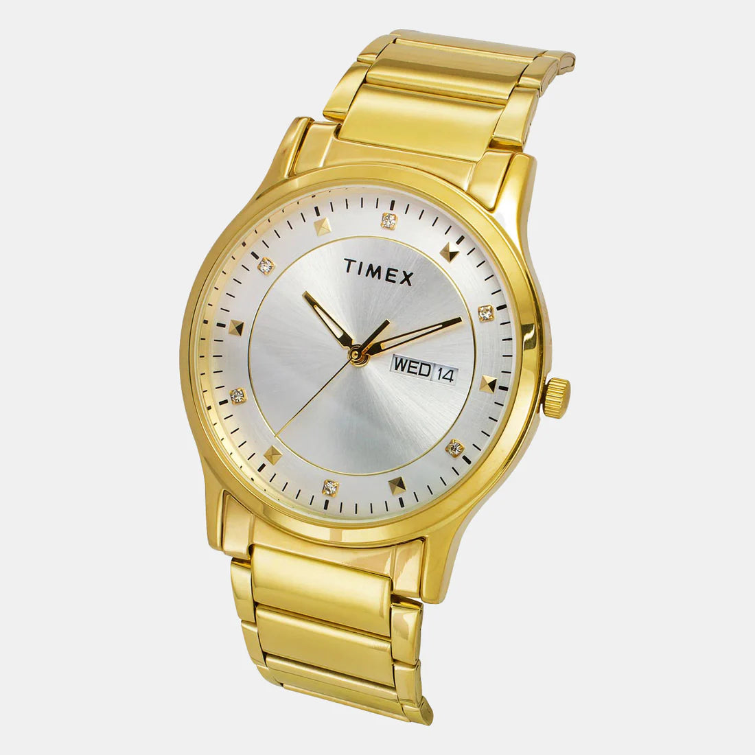 TIMEX  Men's Silver Round Analog Stainless Steel Watch TW000R455