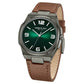 Kenneth Cole Quartz Analog Green Dial Brown Leather Strap Watch for Men KCWGA0015202MN